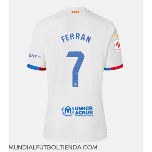 Camiseta Barcelona Ferran Torres #7 Segunda Equipación Replica 2023-24 mangas cortas